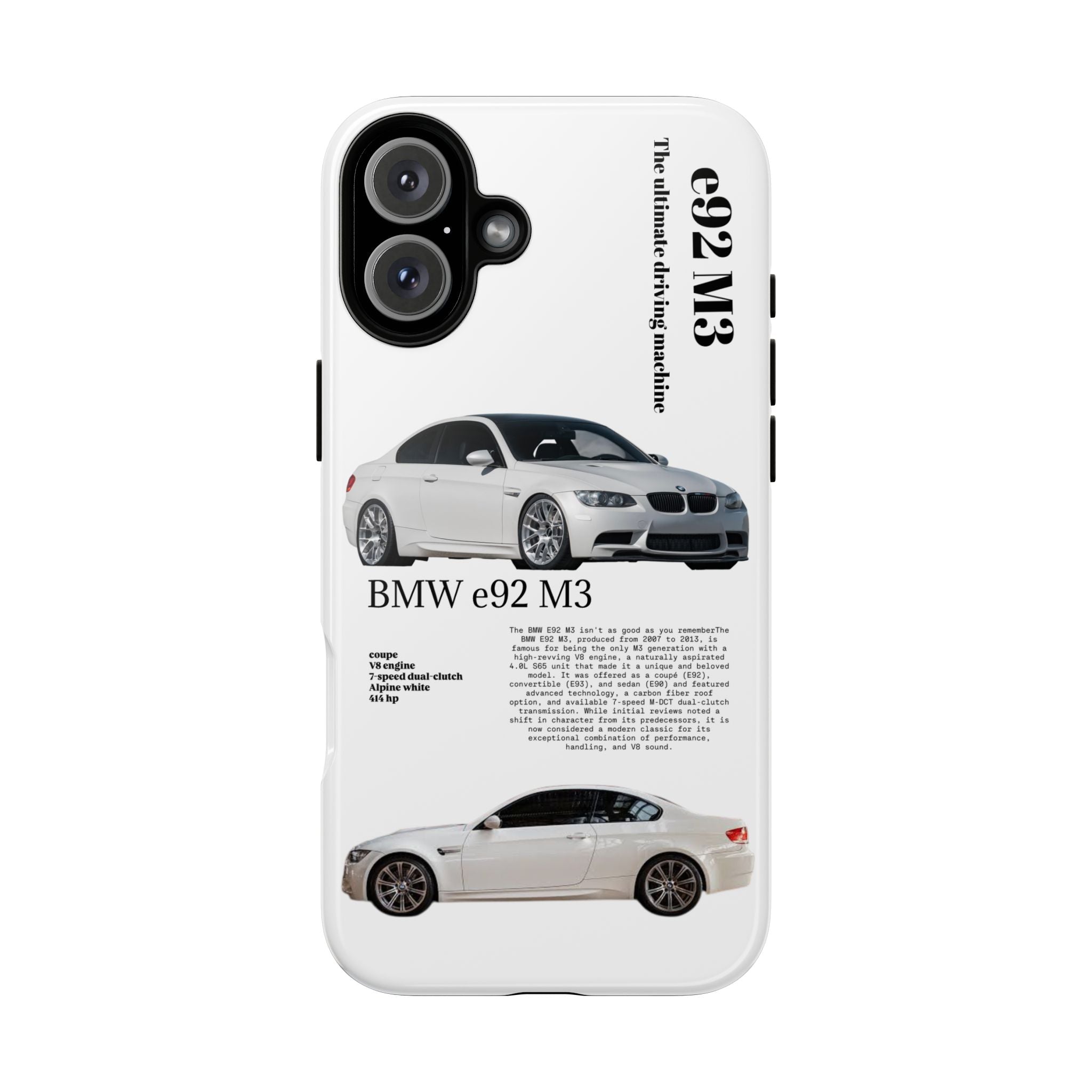 BMW e92 M3 phone case