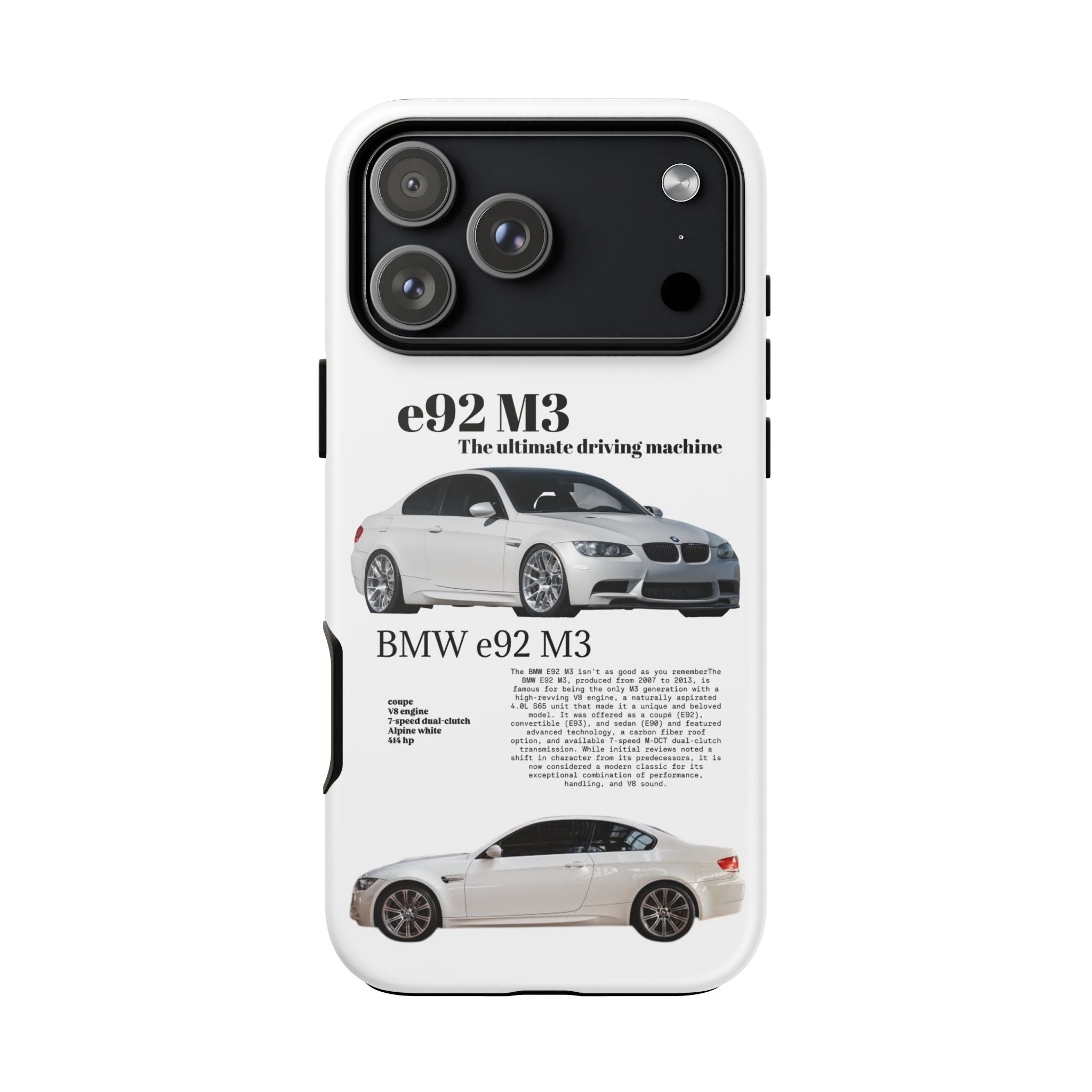 BMW e92 M3 phone case